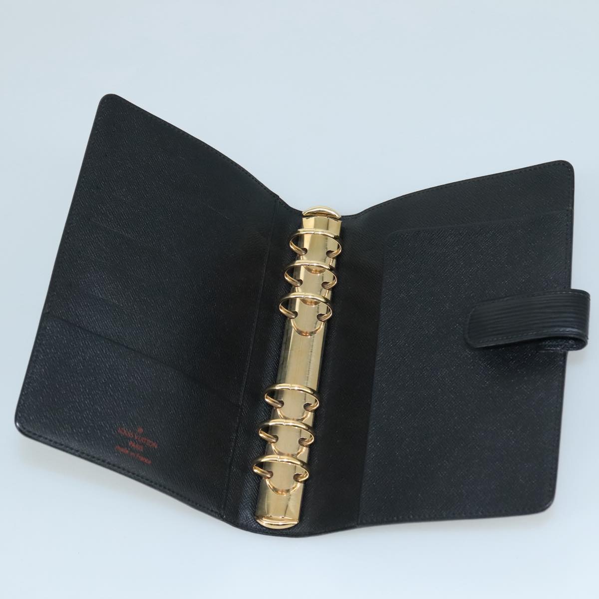 LOUIS VUITTON Epi Agenda MM Day Planner Cover Black R20042 LV yk16503