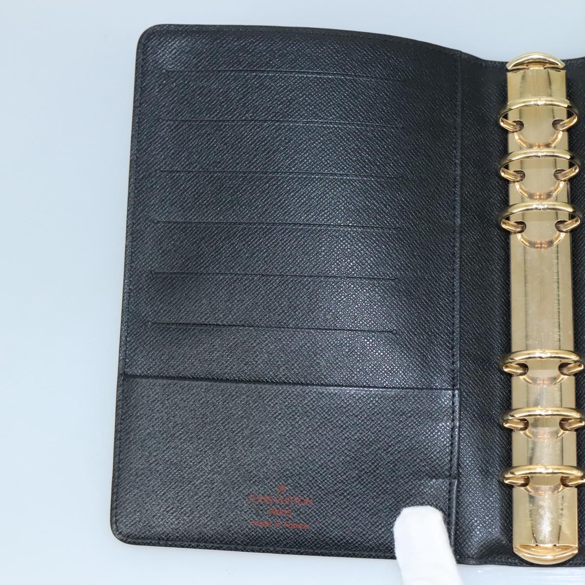 LOUIS VUITTON Epi Agenda MM Day Planner Cover Black R20042 LV yk16503