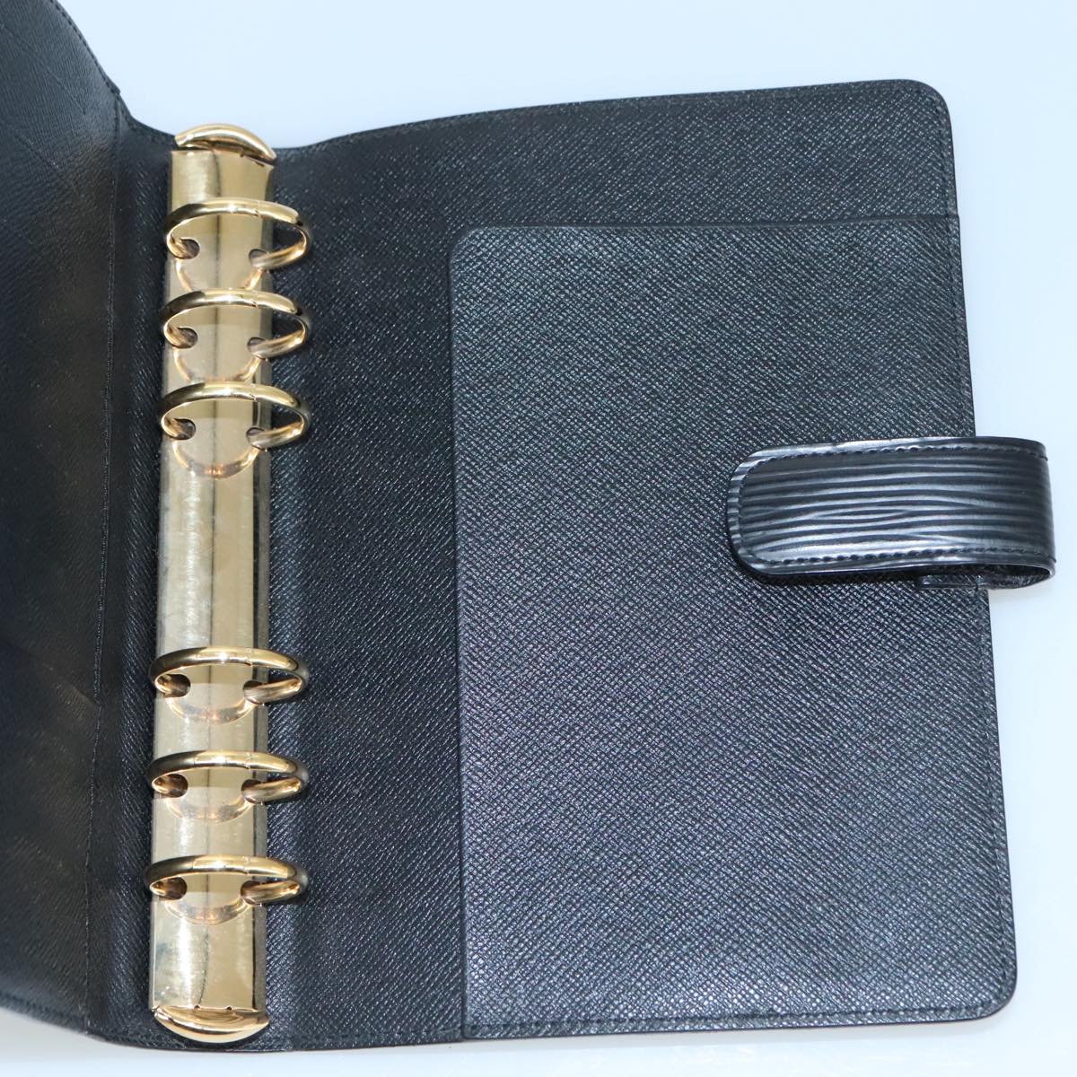 LOUIS VUITTON Epi Agenda MM Day Planner Cover Black R20042 LV yk16503