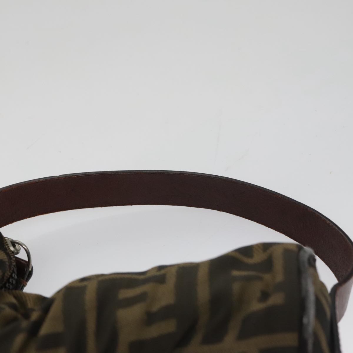 FENDI Zucca Canvas Hand Bag Brown Black yk16671