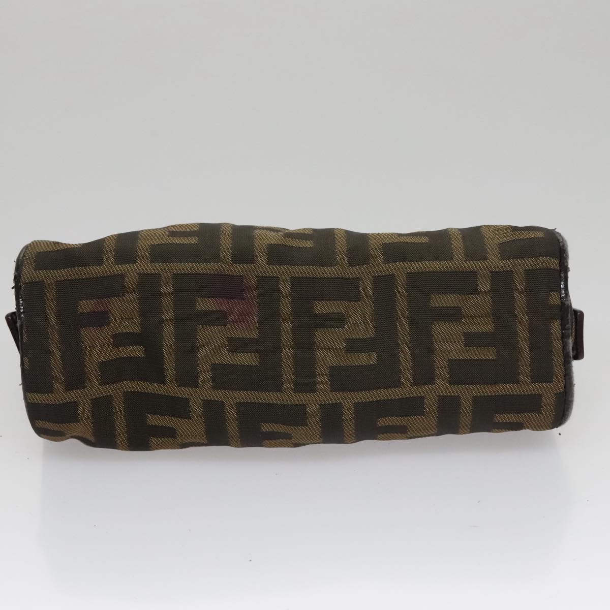 FENDI Zucca Canvas Hand Bag Brown Black yk16671