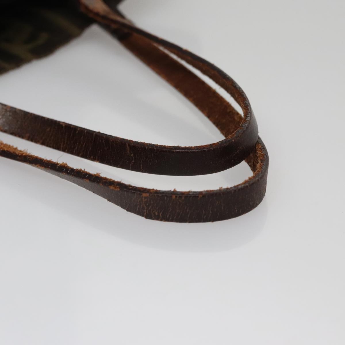 FENDI Zucca Canvas Hand Bag Brown Black yk16907