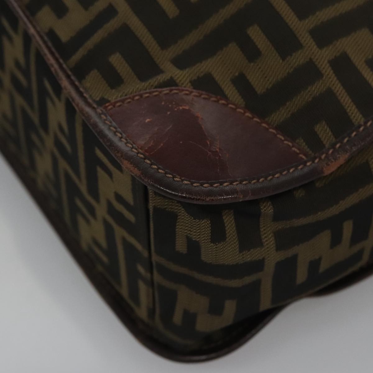 FENDI Zucca Canvas Tote Bag Brown Black yk17054