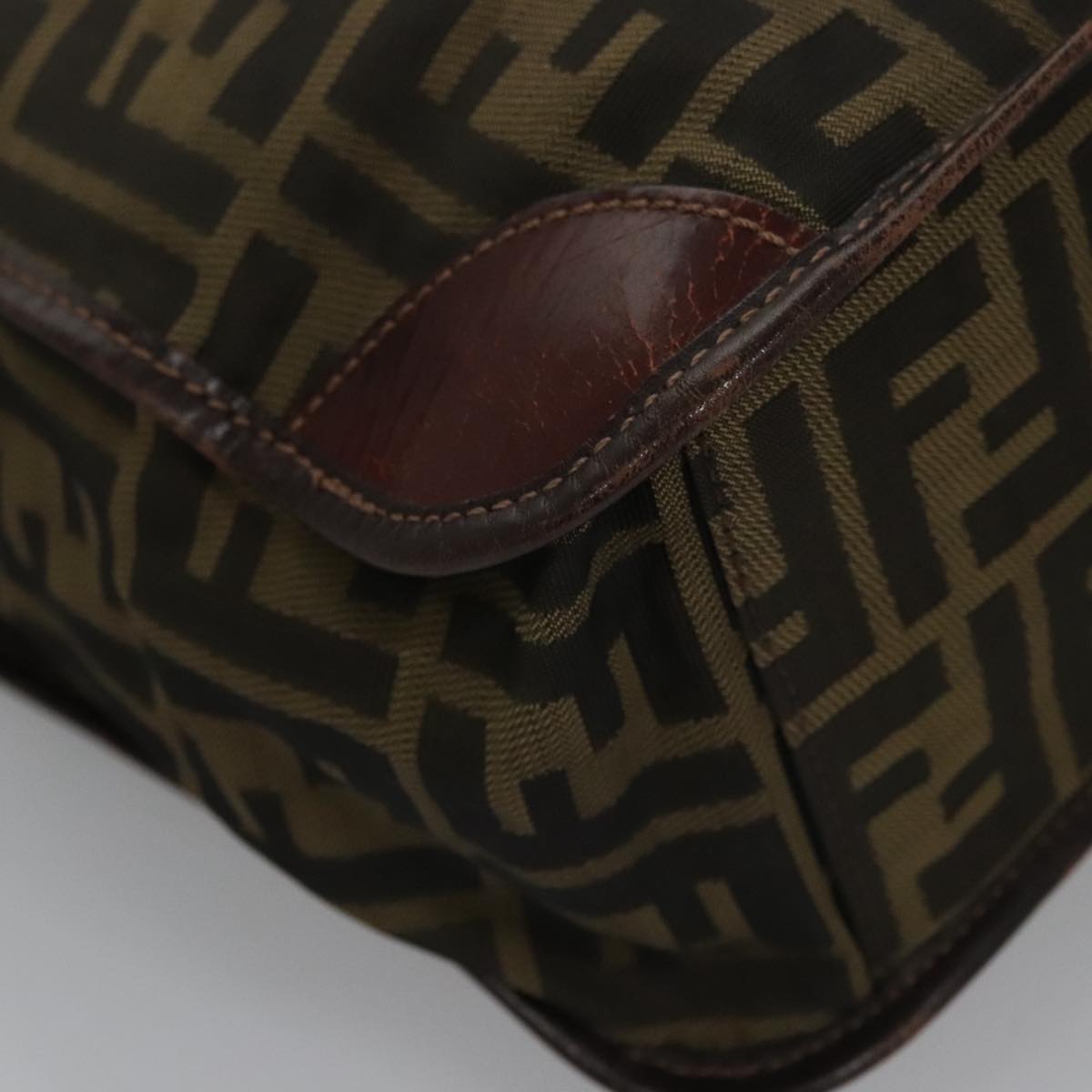 FENDI Zucca Canvas Tote Bag Brown Black yk17054