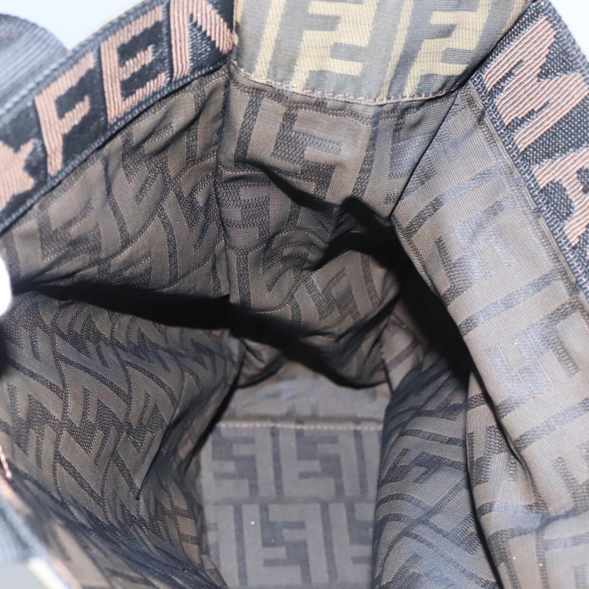 FENDI Zucca Canvas Tote Bag Brown Black yk17054