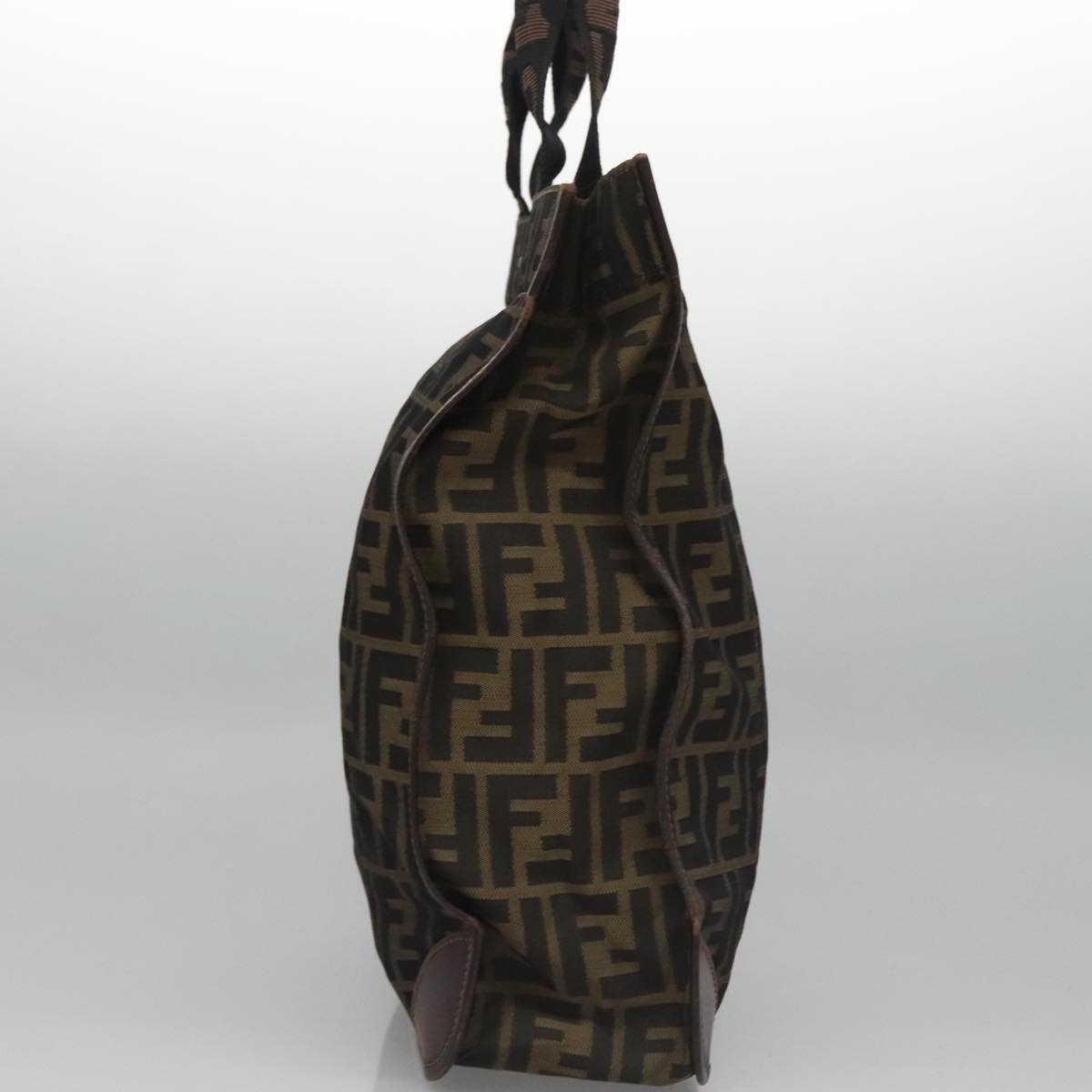 FENDI Zucca Canvas Tote Bag Brown Black yk17054