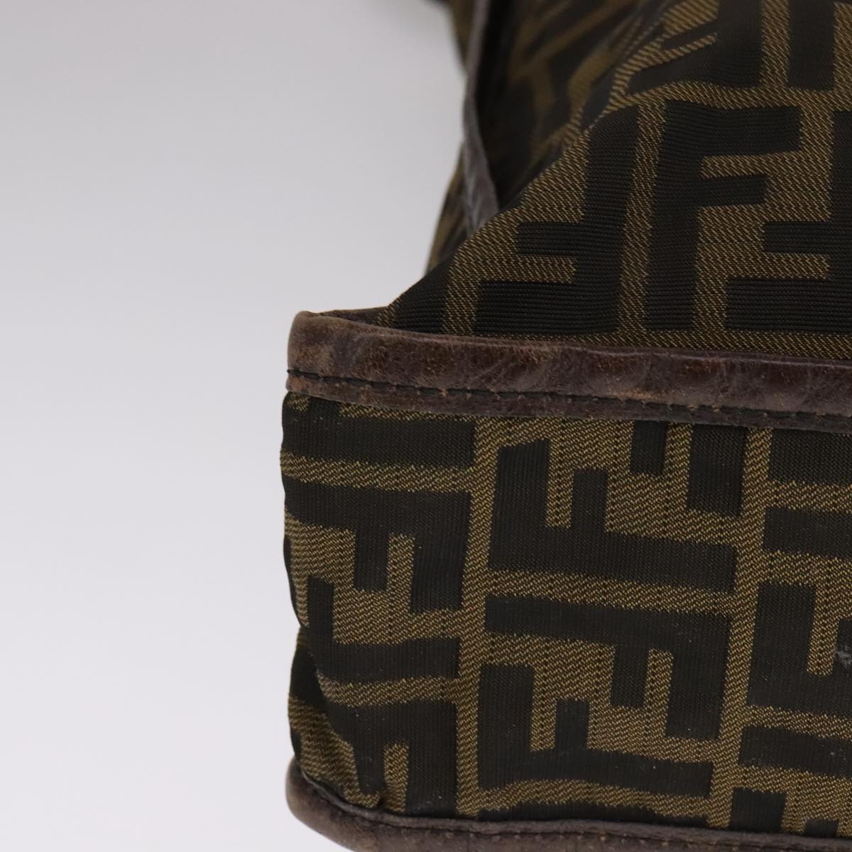 FENDI Zucca Canvas Tote Bag Brown Black yk17127