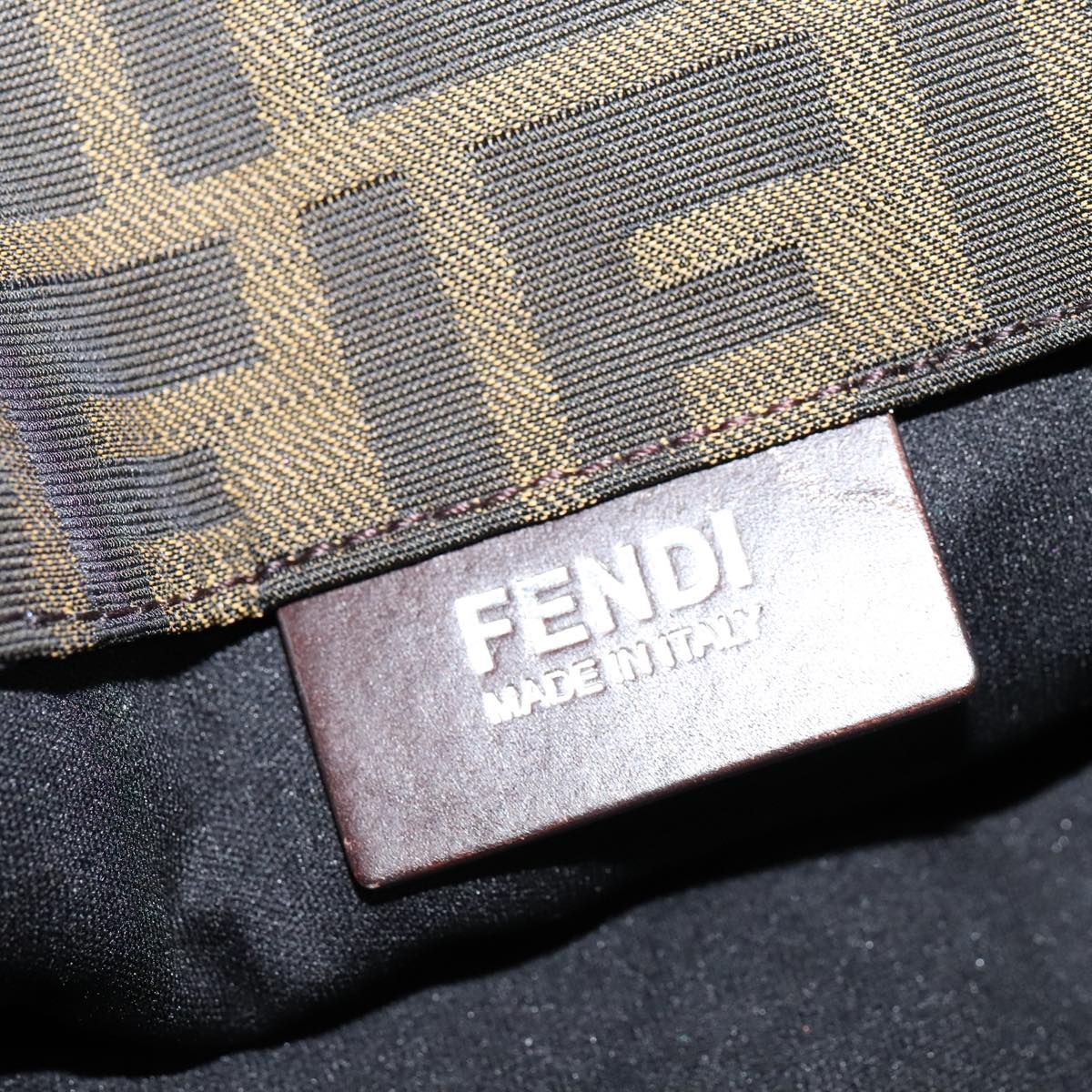 FENDI Zucca Canvas Tote Bag Brown Black yk17127