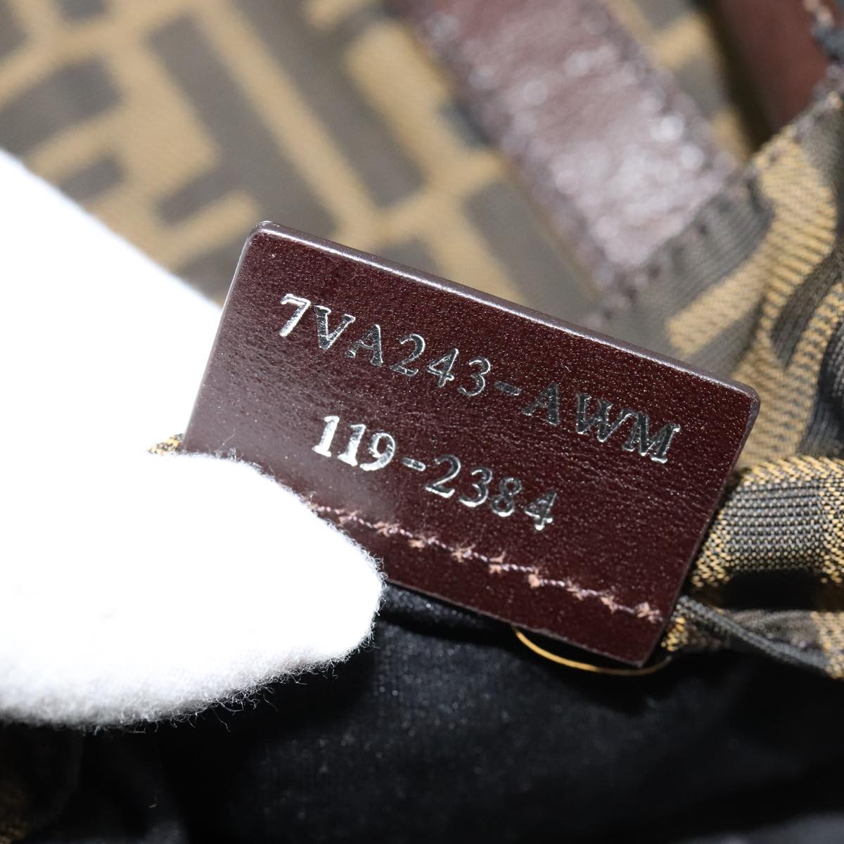 FENDI Zucca Canvas Tote Bag Brown Black yk17127