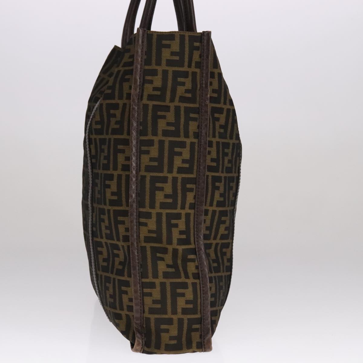FENDI Zucca Canvas Tote Bag Brown Black yk17127