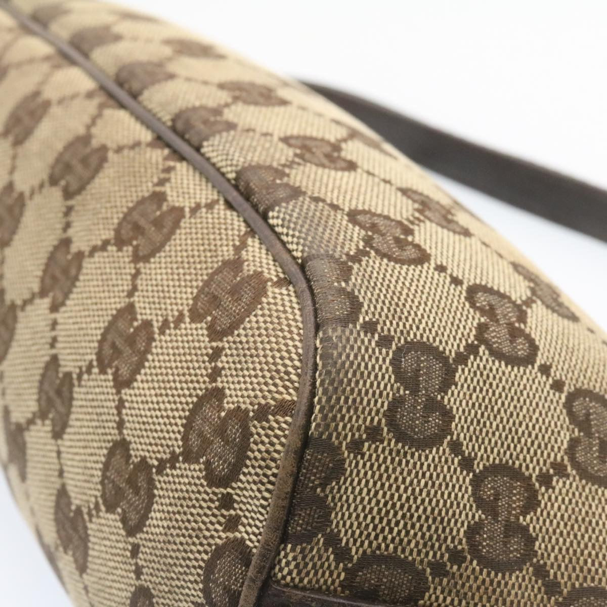 GUCCI Web Sherry Line GG Canvas hand Pouch Beige Red Green yk1727