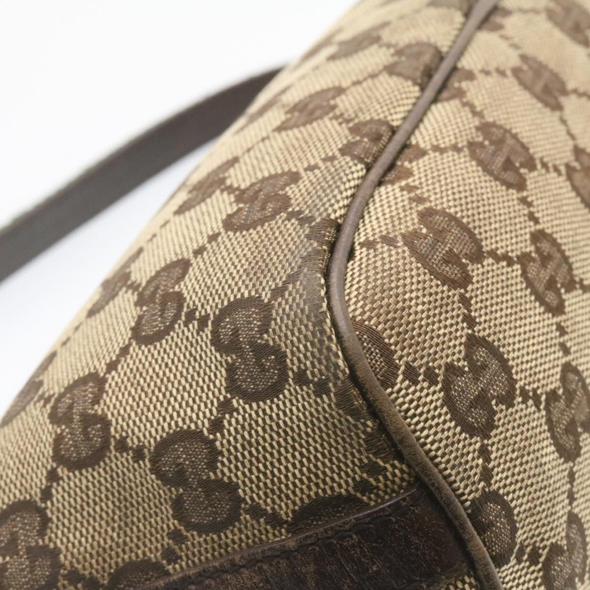GUCCI Web Sherry Line GG Canvas hand Pouch Beige Red Green yk1727