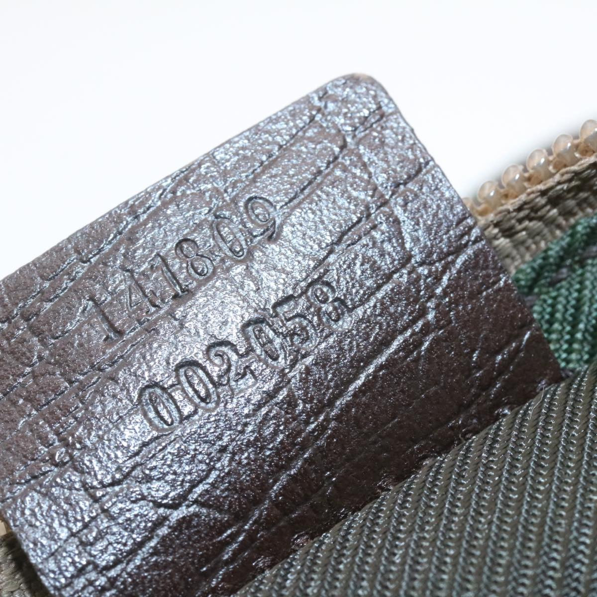 GUCCI Web Sherry Line GG Canvas hand Pouch Beige Red Green yk1727