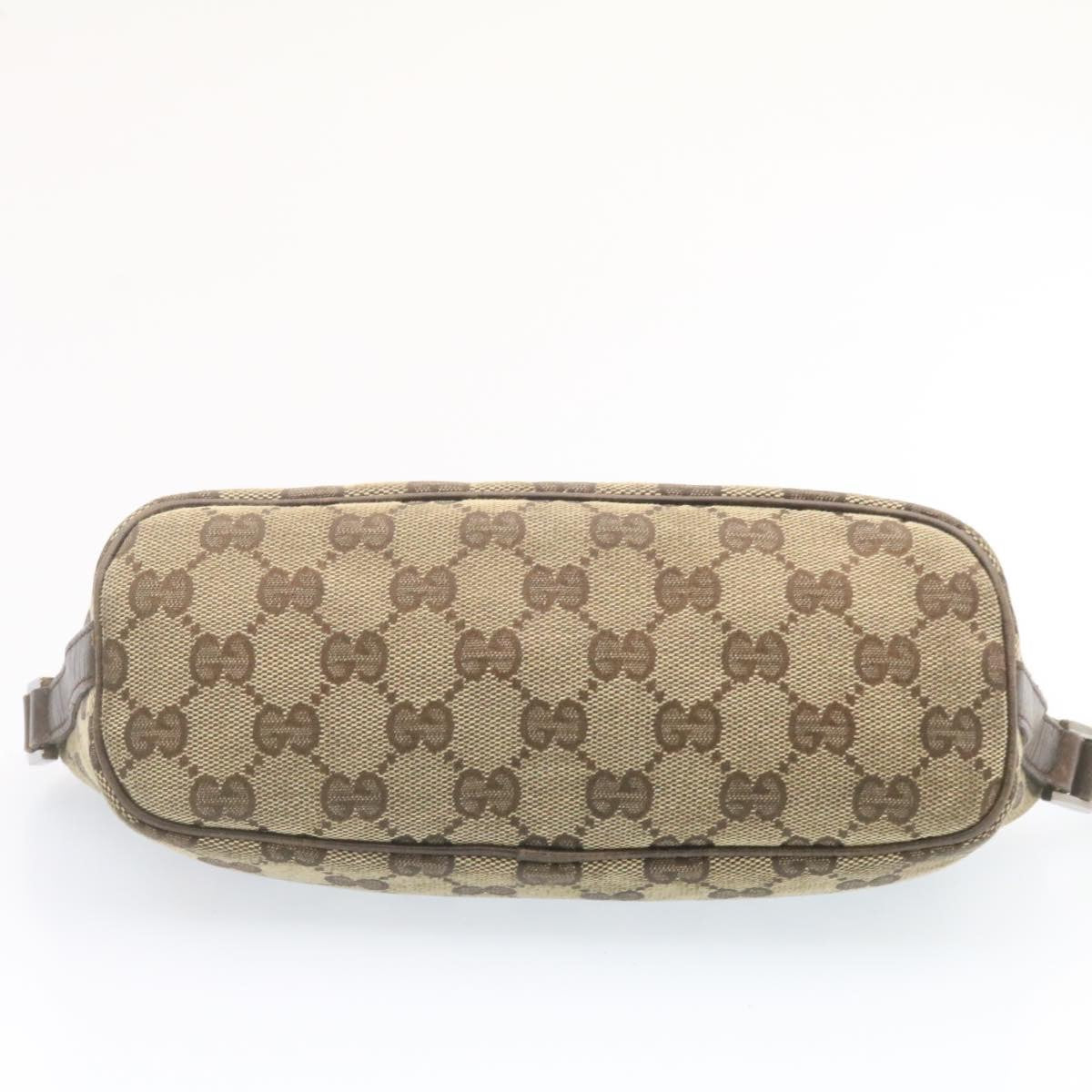 GUCCI Web Sherry Line GG Canvas hand Pouch Beige Red Green yk1727