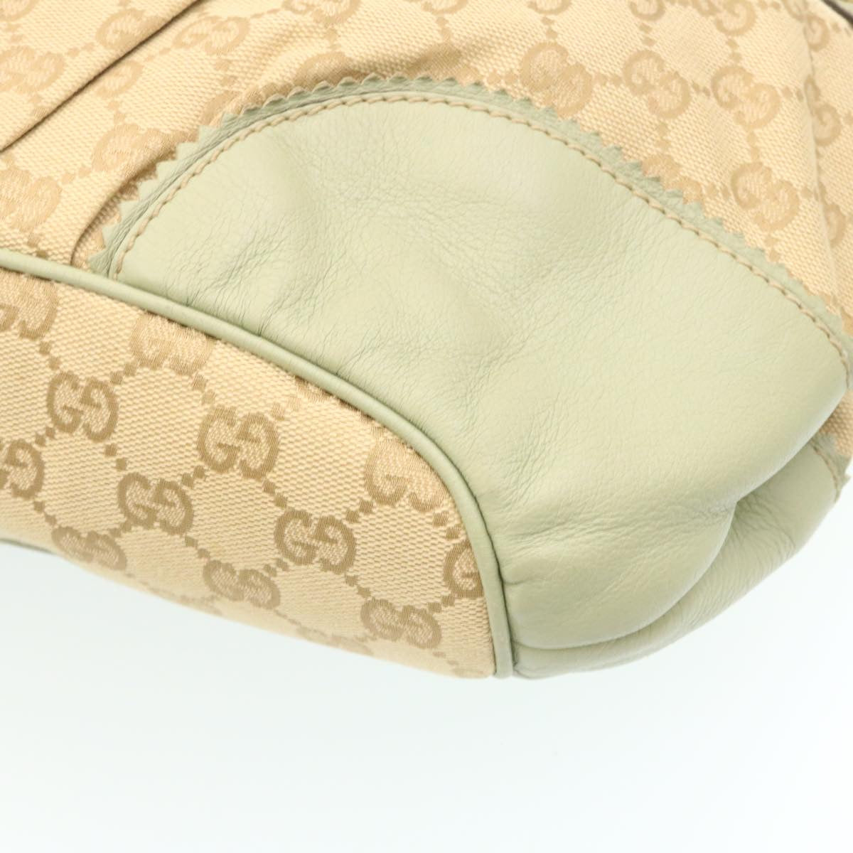GUCCI GG Canvas Fringe Hand Bag Canvas Beige yk3150
