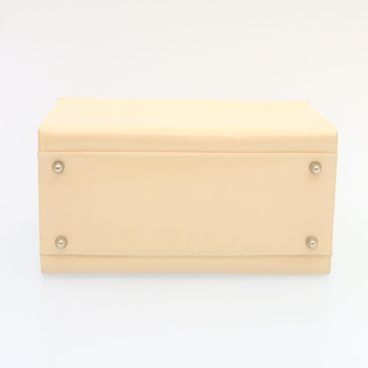 FENDI 2Way Shoulder Bag Hand Bag Enamel Beige yk3458