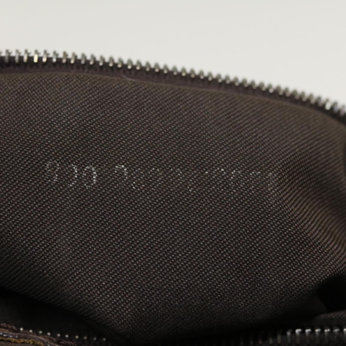 FENDI Zucca Canvas Mamma Baguette Shoulder Bag Brown Black yk4558