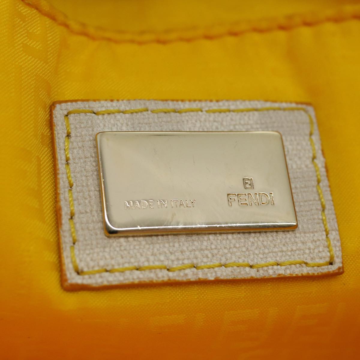 FENDI Zucca Canvas Accessory Pouch White yk4812