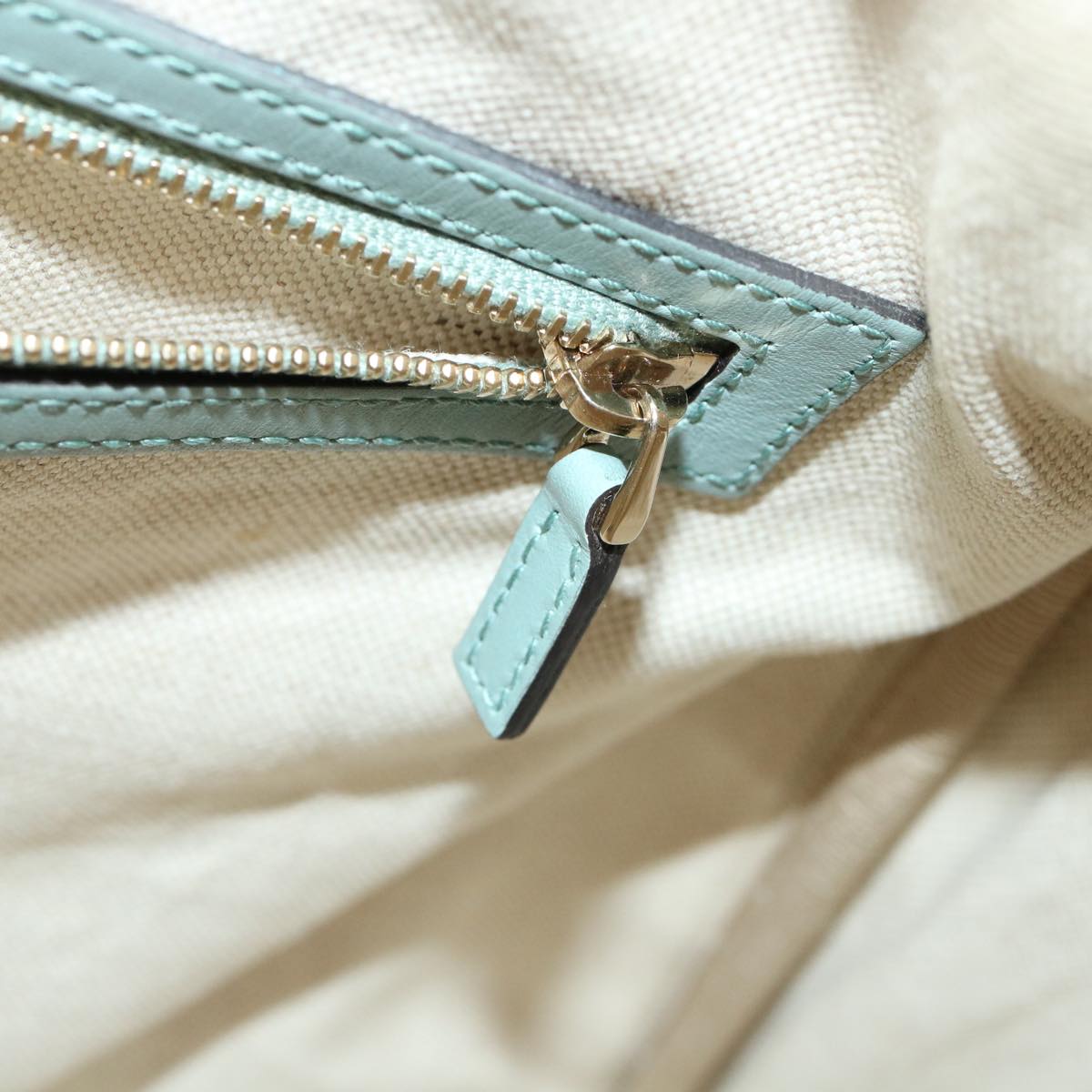 GUCCI GG Canvas Boston Bag 2way Beige Blue 247205525040 yk5123A
