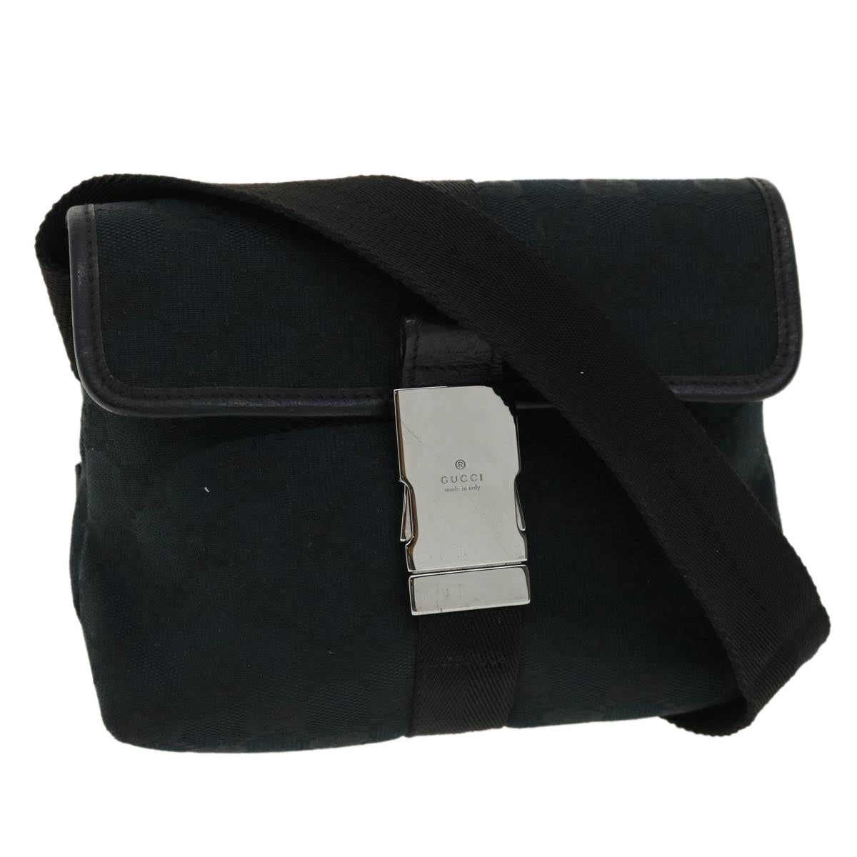 GUCCI GG Canvas Waist Bag Black yk5537