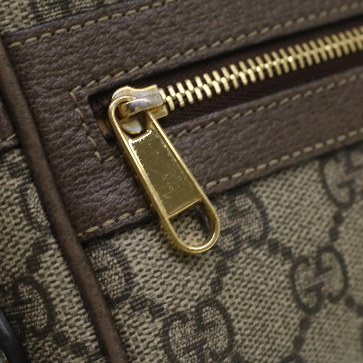 GUCCI Web Sherry Line GG Canvas Shoulder Bag PVC Leather 517350 yk5636