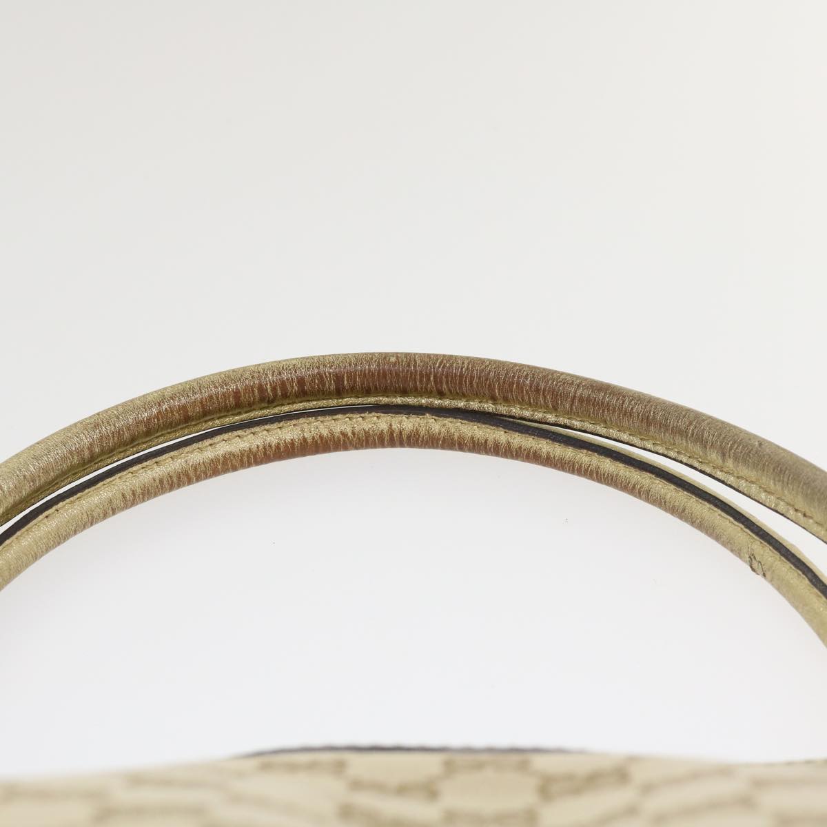 GUCCI GG Canvas Abbey Tote Bag Beige Champagne Gold 189831 yk5652