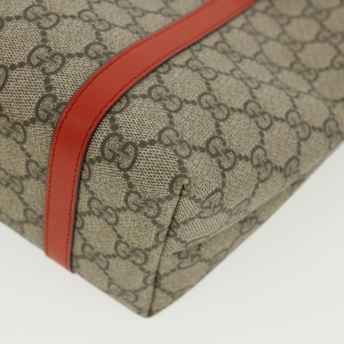 GUCCI GG Canvas Hand Bag Beige Red 297557 yk5735