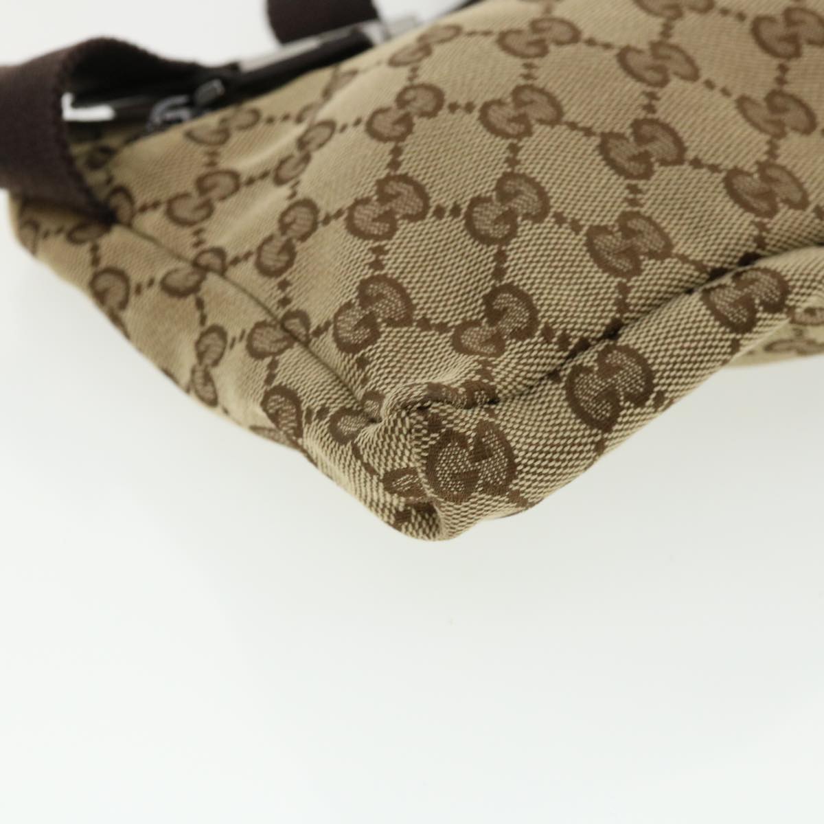 GUCCI GG Canvas Waist Bag Beige 28566 yk5898
