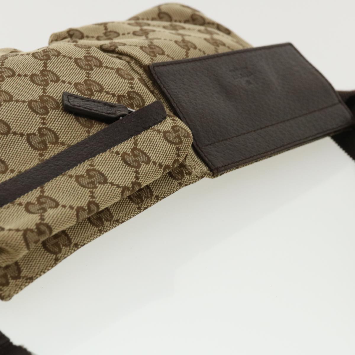 GUCCI GG Canvas Waist Bag Beige 28566 yk5898