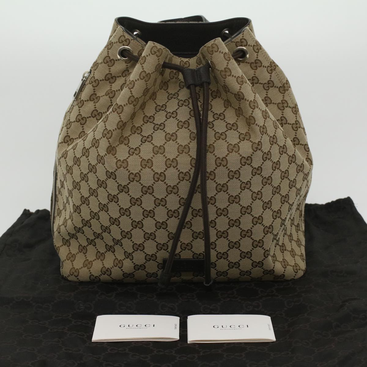 GUCCI GG Canvas Backpack outlet Beige 449175 yk5920