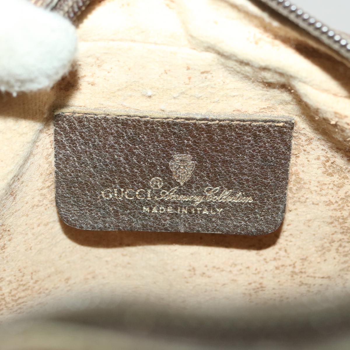 GUCCI GG Canvas Web Sherry Line Clutch Bag PVC Leather Beige Red yk5995