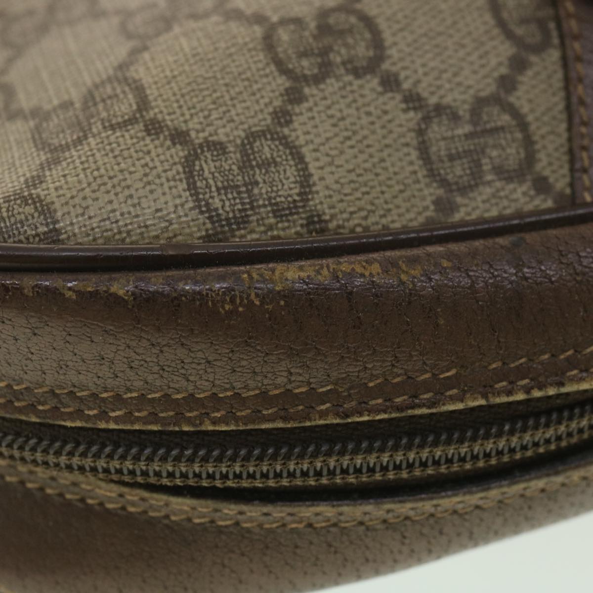 GUCCI GG Canvas Web Sherry Line Clutch Bag PVC Leather Beige Red yk5995