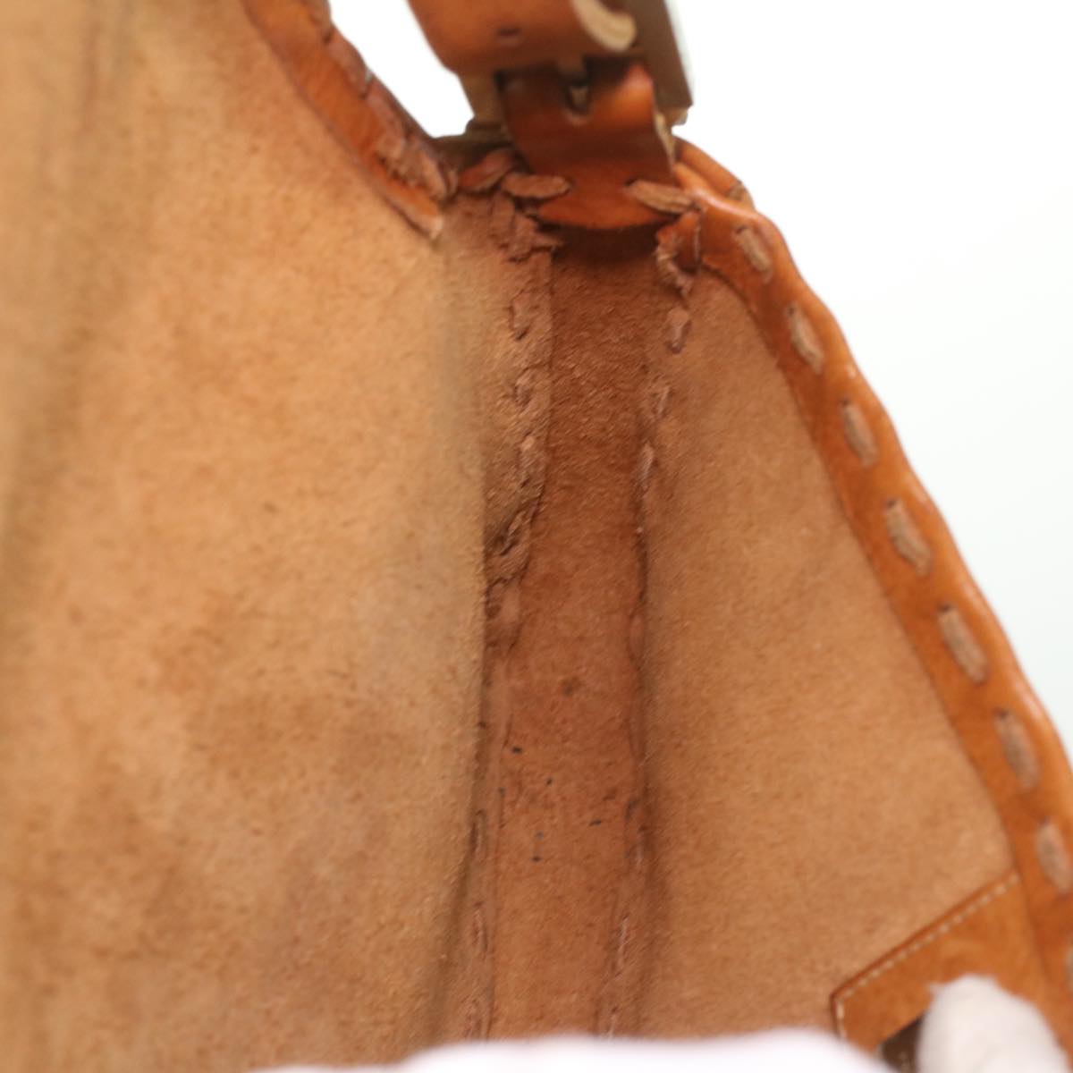 FENDI Mamma Baguette Shoulder Bag Leather Brown 3686/26424/099 yk6079