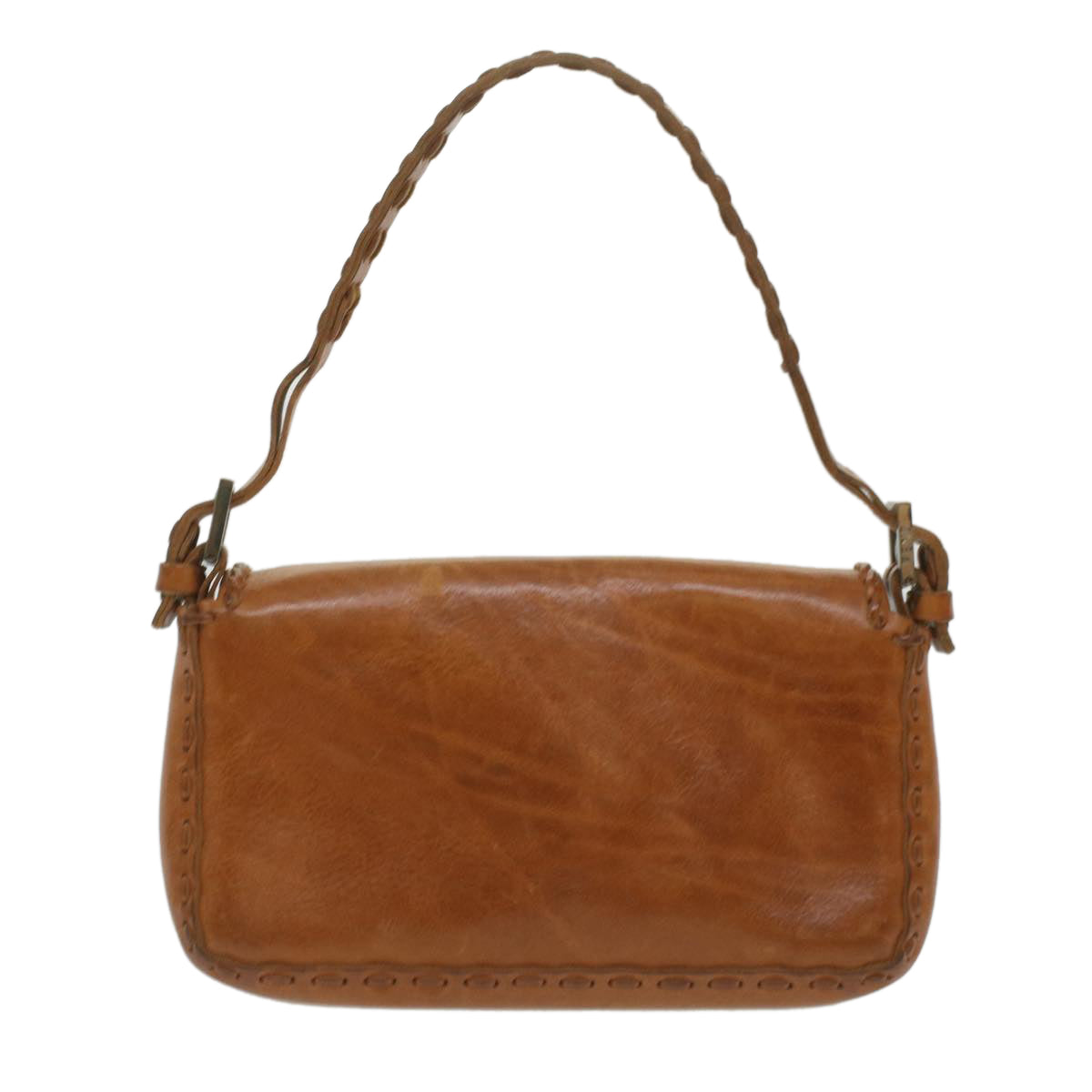 FENDI Mamma Baguette Shoulder Bag Leather Brown 3686/26424/099 yk6079