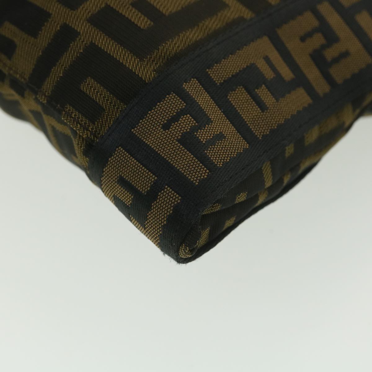 FENDI Zucca Canvas Shoulder Bag Nylon Brown yk6092