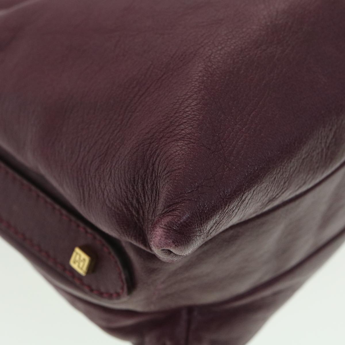 FENDI Mamma Baguette Shoulder Bag Leather Purple yk6116