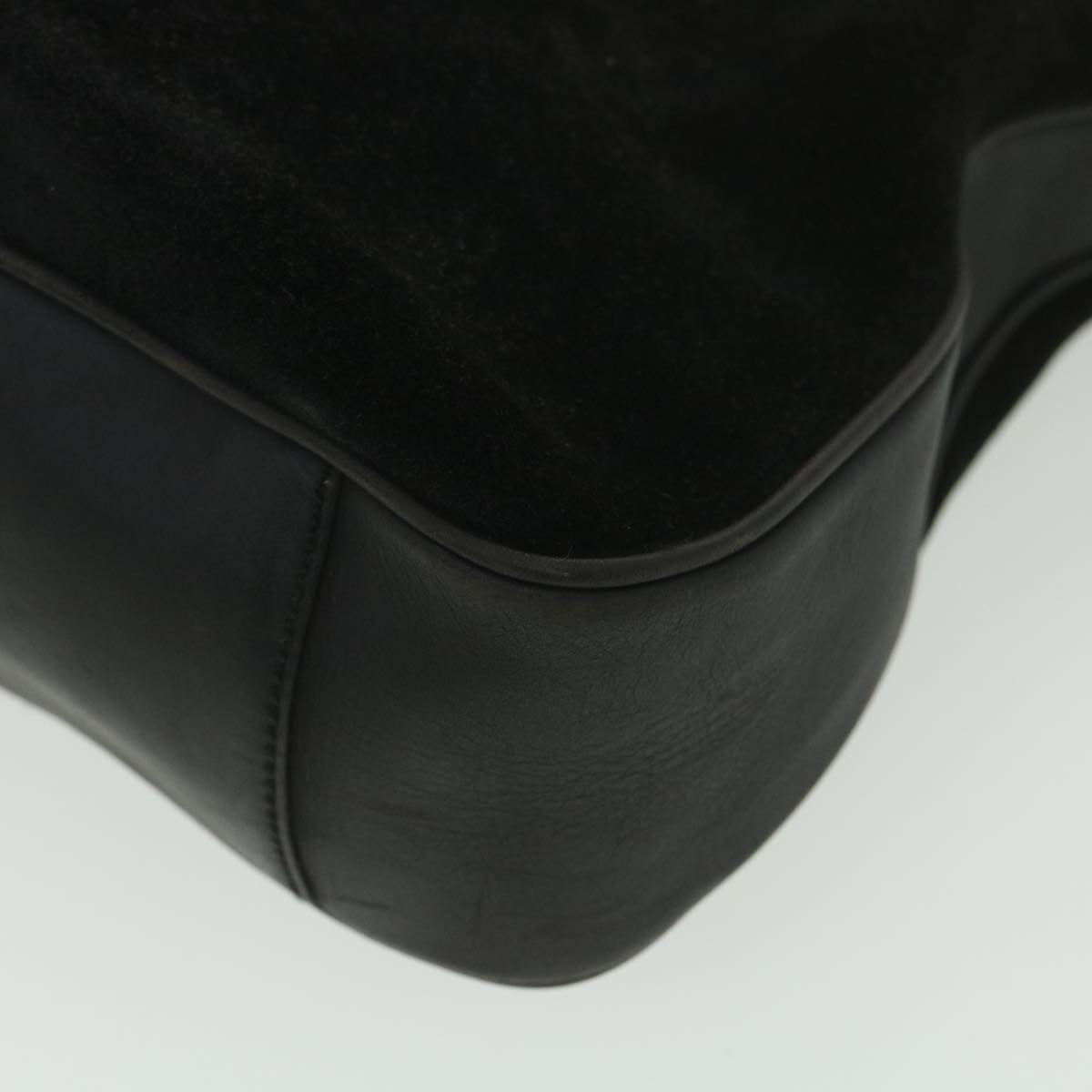 GUCCI Bamboo Hand Bag Suede 2way Black 001.3444.1638 yk6212B