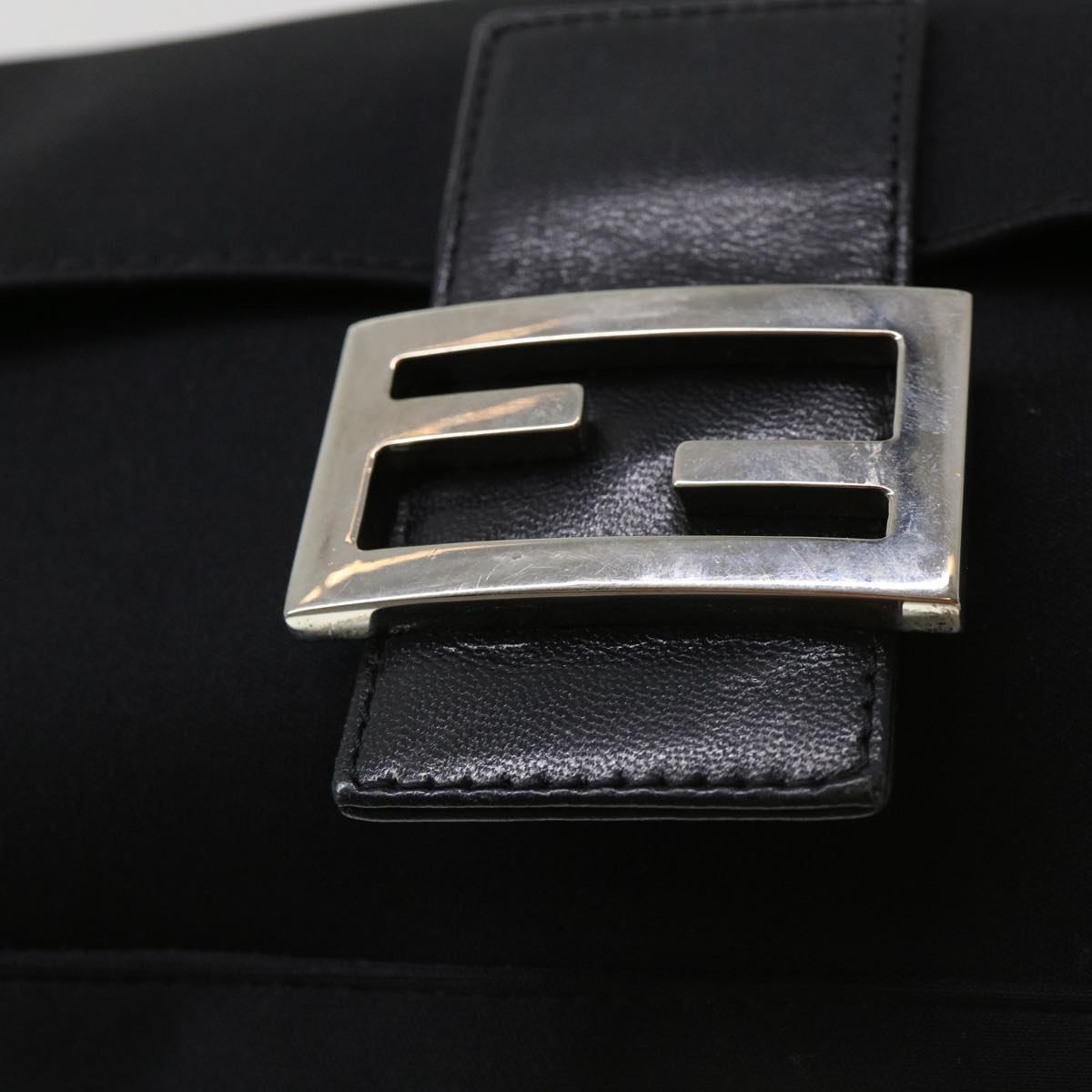 FENDI Mamma Baguette Shoulder Bag Nylon Black 2321.26424.099 yk6286