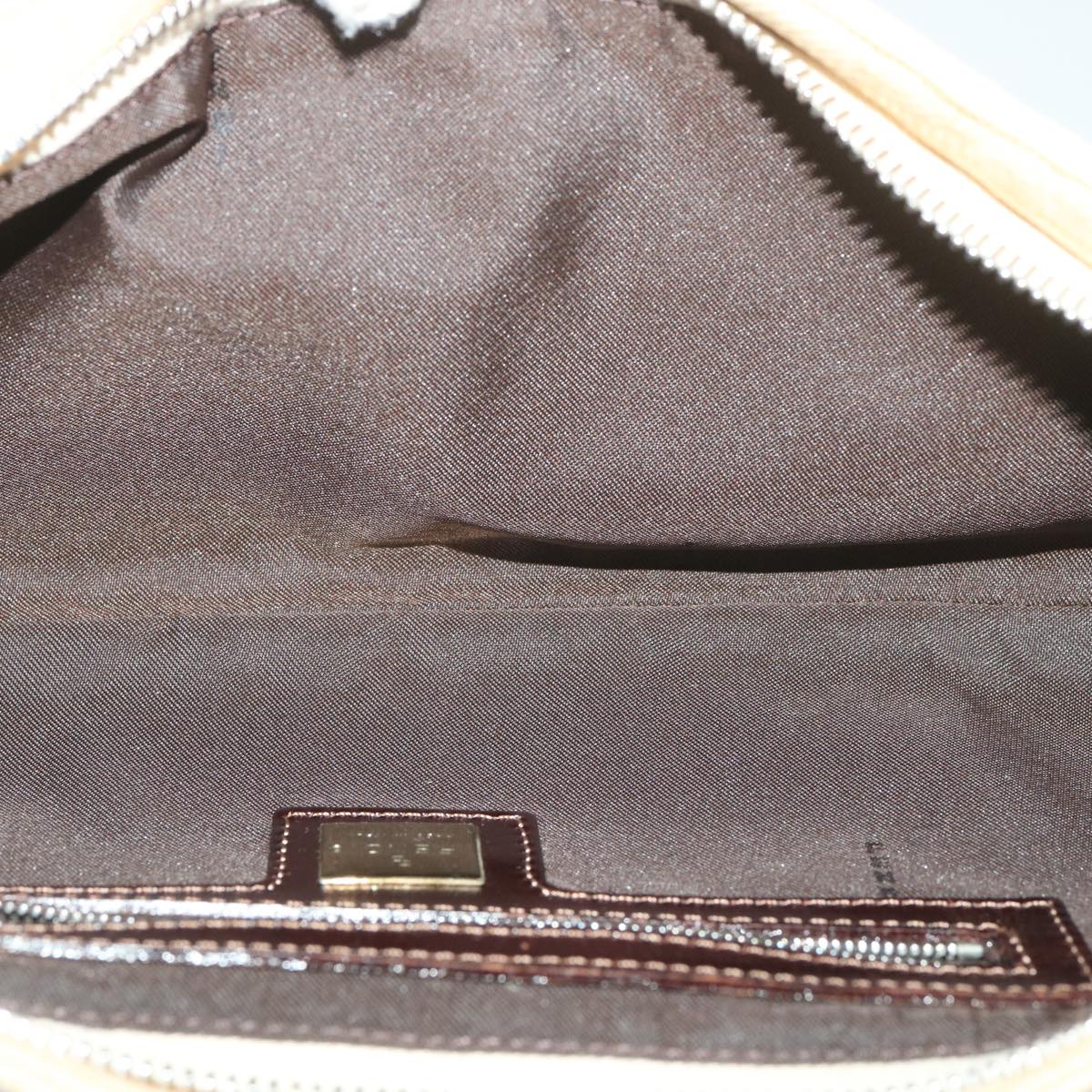 FENDI Zucca Canvas Mamma Baguette Shoulder Bag Beige yk6309