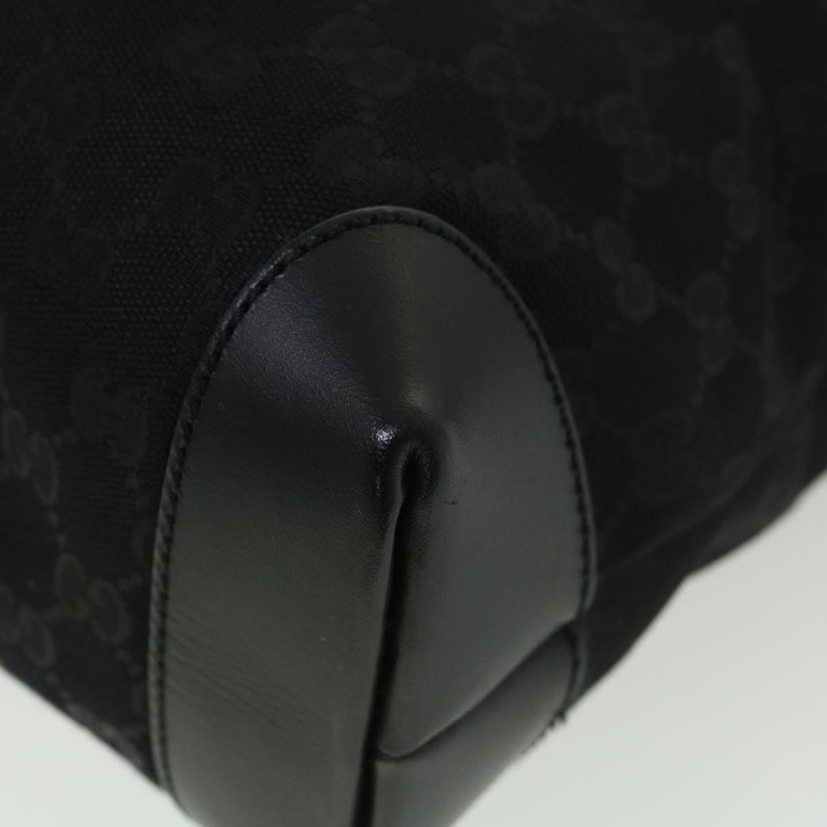 GUCCI GG Canvas Shoulder Bag Black 337598 yk6342