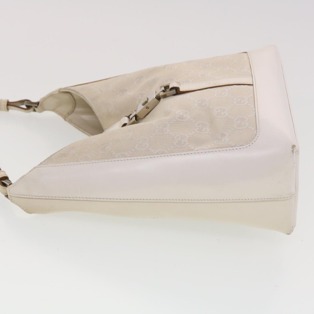 GUCCI GG Canvas Jackie Shoulder Bag Beige 001.3876 yk6453