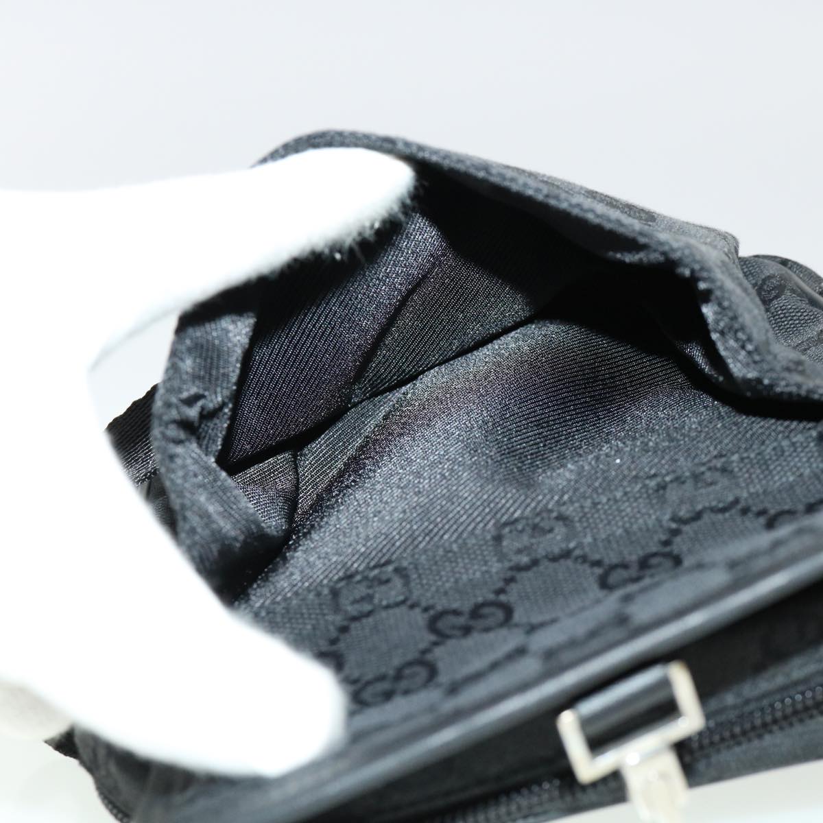 GUCCI GG Canvas Jackie Shoulder Bag Black 90470 yk6565