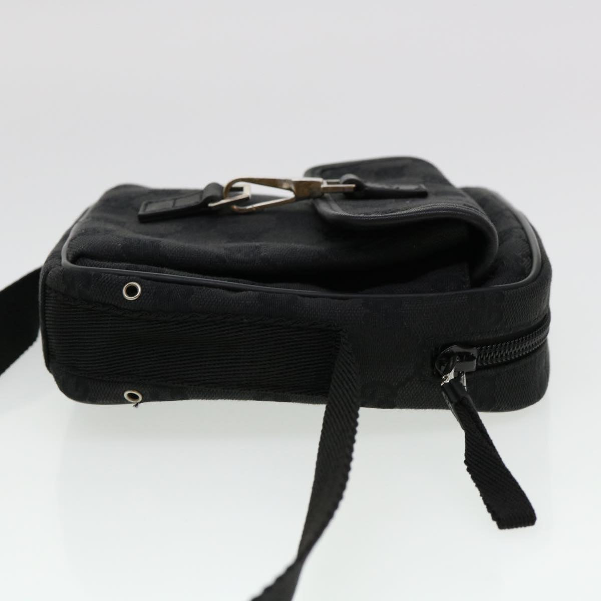 GUCCI GG Canvas Jackie Shoulder Bag Black 90470 yk6565