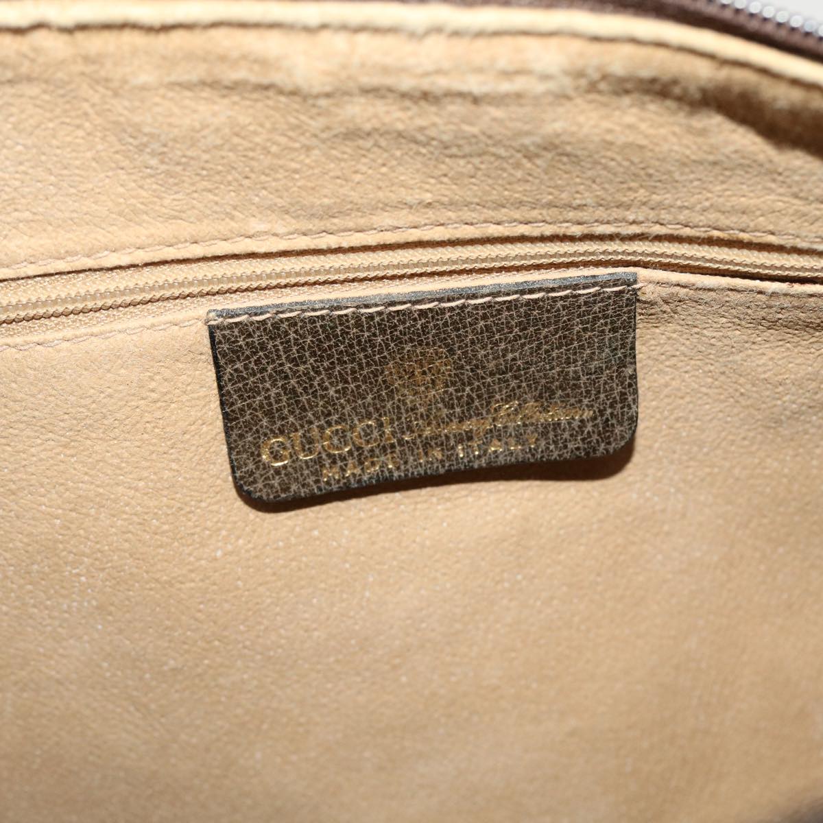 GUCCI GG Canvas Web Sherry Line Boston Bag PVC Leather Beige Green yk6588B
