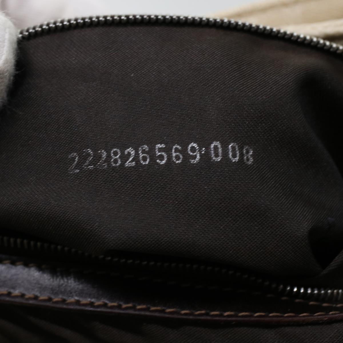 FENDI Zucca Canvas Mamma Baguette Shoulder Bag Beige 222826569008 yk6695B