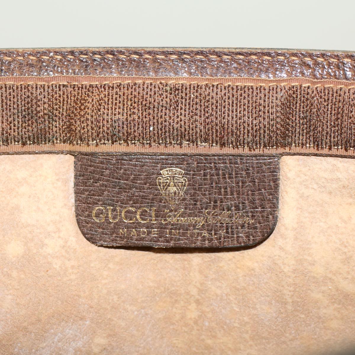 GUCCI GG Canvas Web Sherry Line Clutch Bag Beige Red Green yk6708