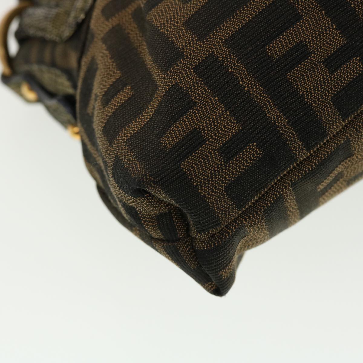 FENDI Zucca Canvas Shoulder Bag Black Brown 2415-8BR445-RVC-059 yk6746B