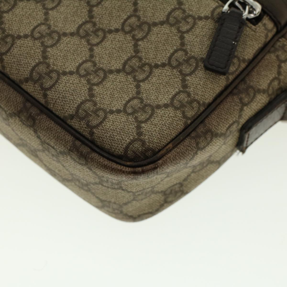 GUCCI GG Canvas Shoulder Bag PVC Leather Beige 114291 yk6778
