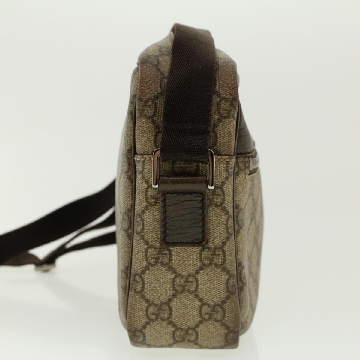 GUCCI GG Canvas Shoulder Bag PVC Leather Beige 114291 yk6778