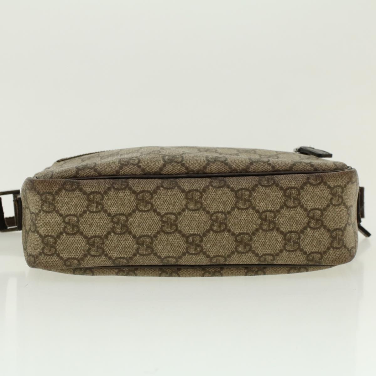 GUCCI GG Canvas Shoulder Bag PVC Leather Beige 114291 yk6778